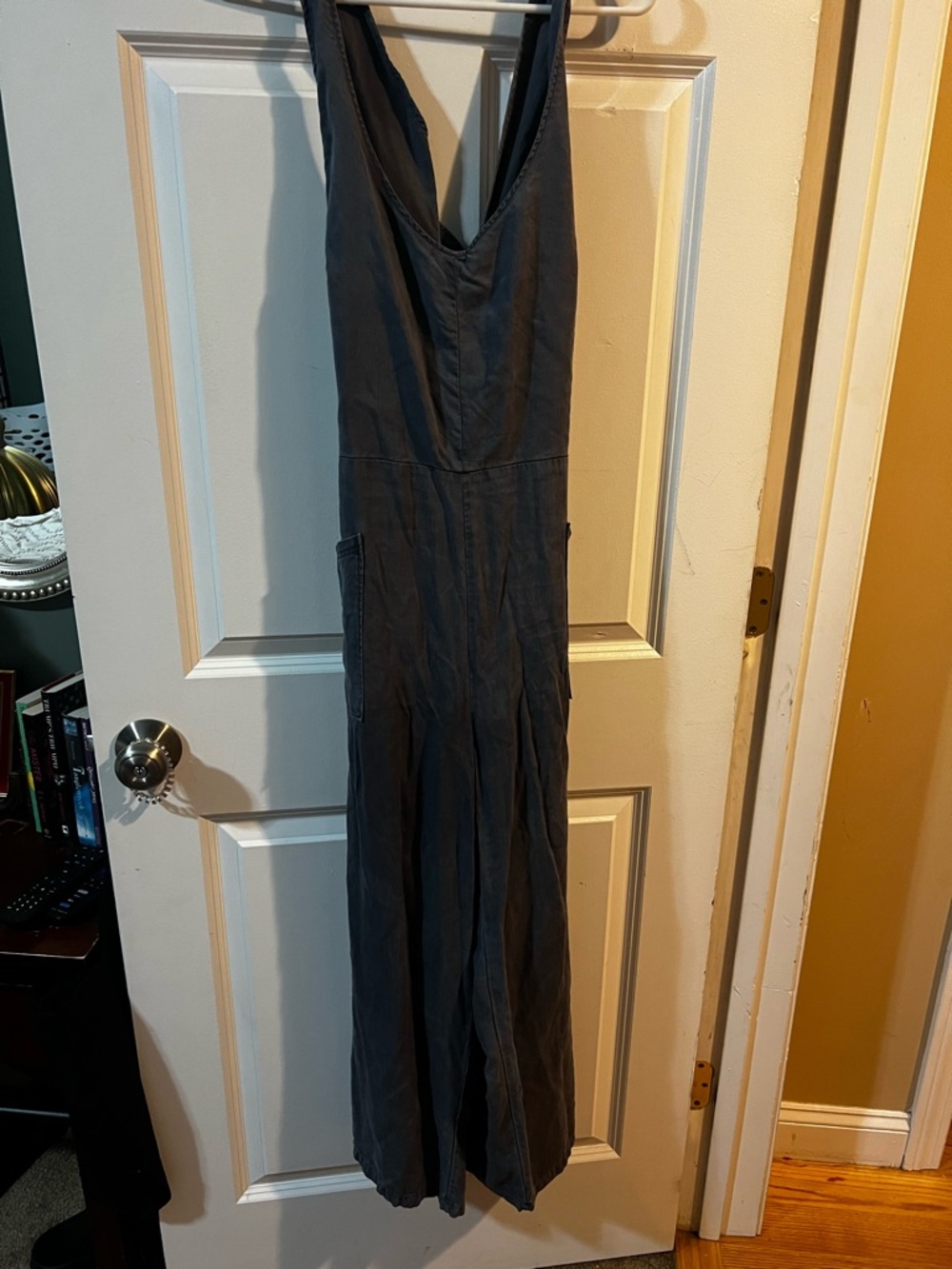 Prana Slate Gray Sleeveless V-Neck Maxi Jumpsuit - Backless